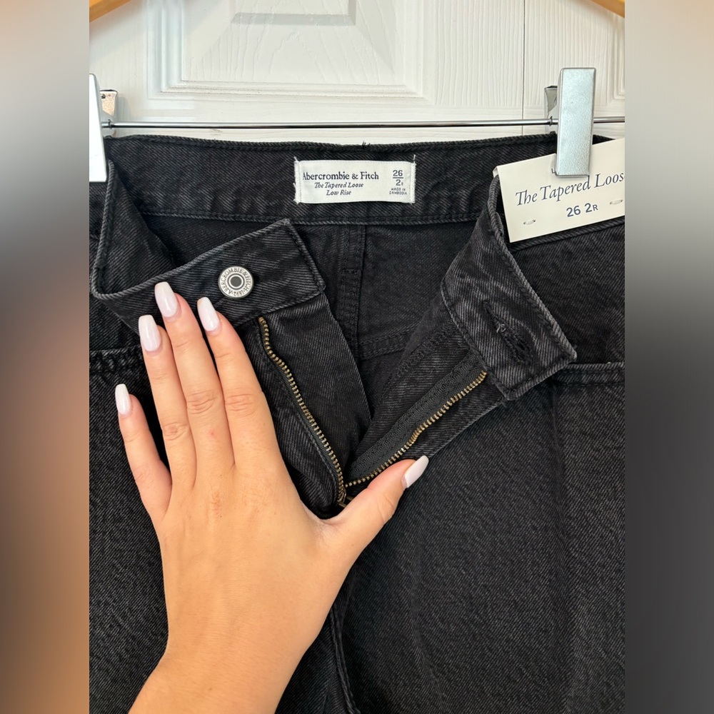 A&F Low Rise Stacked Taper Jean NWT - Picture 10 of 12